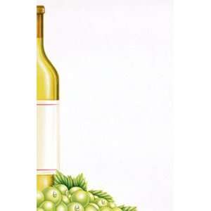 Left Insert 8 1/2 x 11 Menu Paper   Wine Themed Column Design   100 