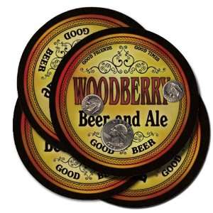  WOODBERRY Family Name Beer & Ale Coasters 