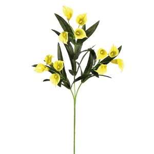  Faux 25 Mini Calla Lily Spray X12 Yellow (Pack of 24 
