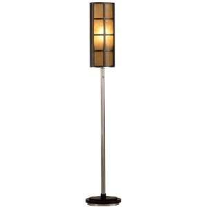   Collection Ventana Floor Lamp 62h Dk Brw/brs Nckl