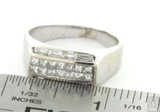   WHITE GOLD EXQUISITE 2.0CT VS1/G DIAMOND CLUSTER MENS RING SIZE 12.75