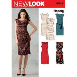  New Look Sewing Pattern 6643 Misses Dresses, Size A (10 12 