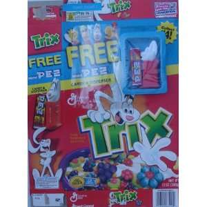   Trix Ceral Box With PEZ Mini Candy Dispenser & Candy 