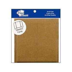  Paper Accents Card & Envelopes Gate Fold 5x 5 Brown Bag 