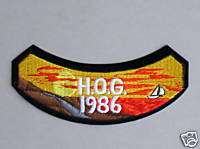 HARLEY OWNERS GROUP HOG H.O.G. 1986 VEST PATCH 86  