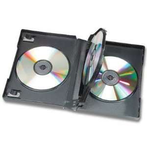  Black Triple DVD Cases Electronics