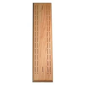    Solid Oak Wood 2 track Competition Cribbage Board Toys & Games