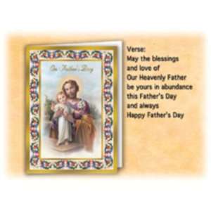  On Fathers Day St. Joseph with Child Greeting Card (SFI 