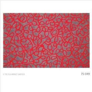   75049 Accent Squiggles Red / Sky Blue Outdoor Rug Furniture & Decor