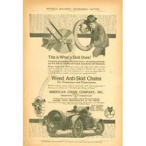  1919 Advertisement Weed AntiSkid Car Tire Chains 
