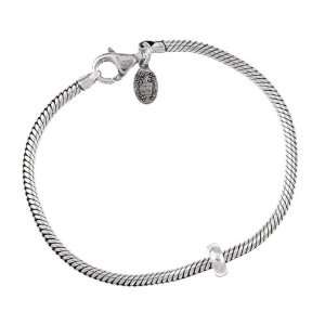   Moments Sterling Silver 7.75 inch Bead Charm Bracelet (3 mm): Jewelry