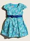 NWT Guess Designer Baby Girl Clothes Dress Blue White Flowers Belt 12 