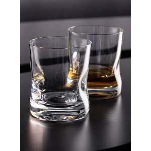  Orrefors Crystal Squeeze Double Old Fashioned Pair 