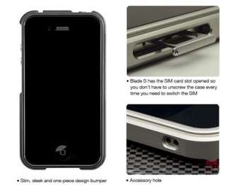 4th Design Blade S iPhone 4/4S Aluminum Case   Black / Black  