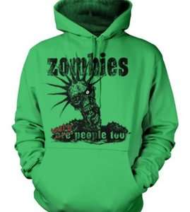 Zombies Were People Too Sweatshirt Hoodie Horror Skull Bones Pullover 