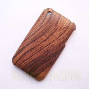 Rubberized Wood HARD Skin COVER CASE FOR IPHONE 3G 3GS  