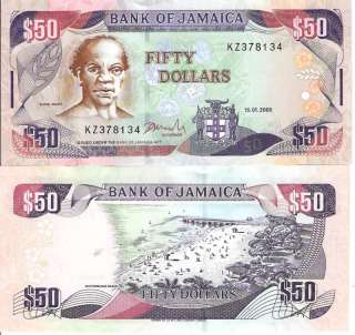 JAMAICA 50 Dollars Banknote World Money Currency BILL  