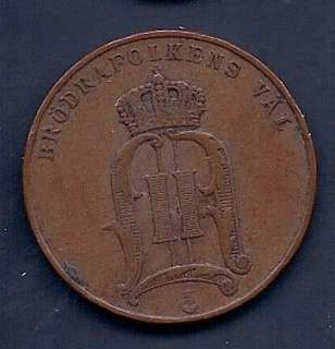 Sweden 1902 5 ORE (Extremely Fine) Bronze  