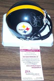 LC Greenwood AUTO Pittsburgh Steelers Mini Helmet JSA  