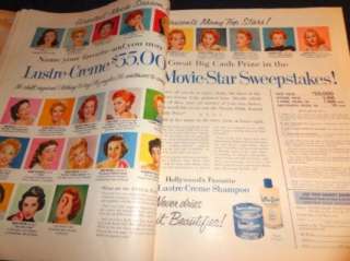 Vintage Ladies Home Journal 10/1956 50s fashion ads advertising design 