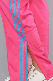 adidas The Supergirl Track Pant in Radiant Pink and Sharp Blue 