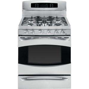 GE Profile 30 in. Self Cleaning Freestanding Gas Convection Range with 