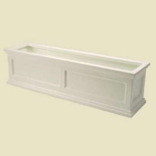   34 in. White Polyethylene Resin Window Box 18342 