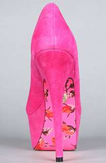 Betsey Johnson The Gemma Shoe in Fuchsia Suede : Karmaloop 