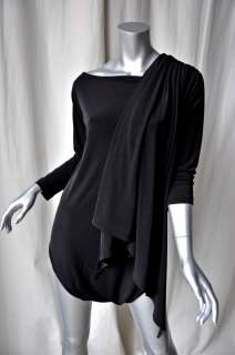 NORMA KAMALI COUTURE Black 5 In 1 Wrap Blouse/Dress S/M  