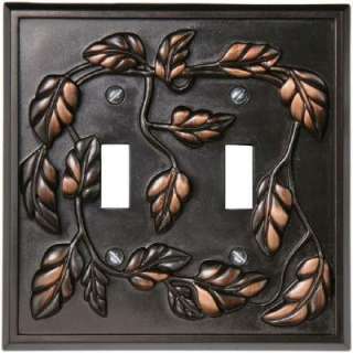 Amerelle 1 Gang Venetian Bronze Double Toggle Switch Wall Plate 85TTVB 