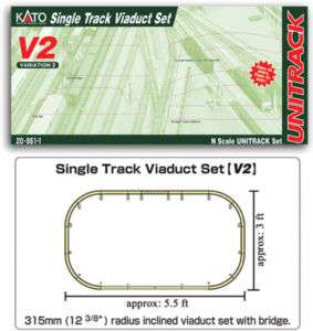 Kato N Scale Unitrack V2 Viaduct Track Set 20 861 1  