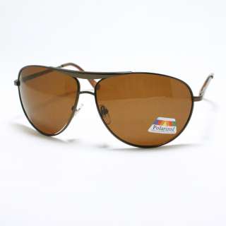 DQ POLARIZED LENS Classic AVIATOR Sunglasses BROWN  
