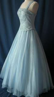 Ball Gown Dress Party Gala Prom Pageant L Blue M 8 10  