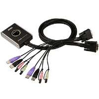 ATEN CS682 KVM Switch   DVI ,USB, Bonded Cables, Audio