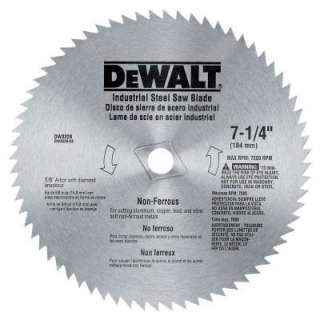 DEWALT 7 1/4 In. 68T Steel Non Ferrous Steel Saw Blade DW3329 at The 