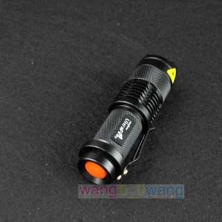   Mini CREE LED Flashlight Torch Adjustable Focus Zoom Light Lamp  