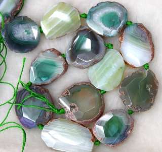 N716 Faceted Agate Crystal Druzy Pendant Beads 30*31mm  