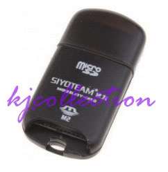 USB Micro SD SDHC M2 Card Reader Mini Adapter Black M80  