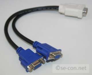 DVI Stecker zu 2x VGA Buchse, Y Adapter Kabel  