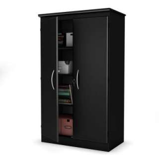 South Shore Furniture Freeport Pure Black Storage Cabinet 7270970 at 