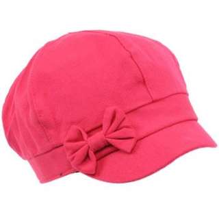 Cool Cotton Kids 3 7 Ribbon Bow Newsboy Hat Cap Pink  