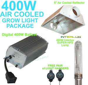 400W Grow Light Package hydroponic HPS 6 Air Cooled  