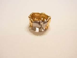 Original WEMPE Elefanten Ring Goldring 750er massiv Gold mit Diamanten 