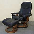   Leather Adjustable Recliner & Ottoman Stressless by EKORNES Norway