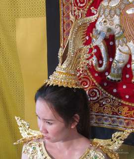 Tall Artistic Fish Headpiece for Thai Acting Costumes  