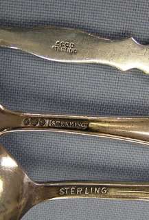   Souvenir Spoons Sterling Silver 4.7 troy oz USA national park  