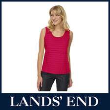 LANDS END Damen Sommer Jersey Top Tanktop Shirt T Shirt ärmellos 