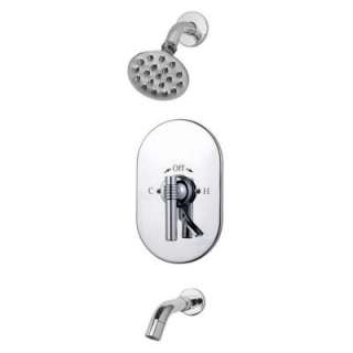 Symmons Carnaby Single Handle Tub and Shower Faucet in Chrome S 6902 