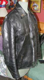 vintage Dur O Jak real Police Leather Motorcycle Jacket  
