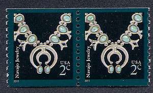 2011 Issue Coil 2c Navajo Jewelry Pair MNH Water Activated  